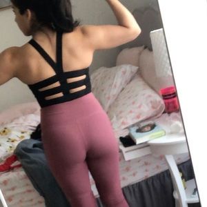 Strappy back sports bra